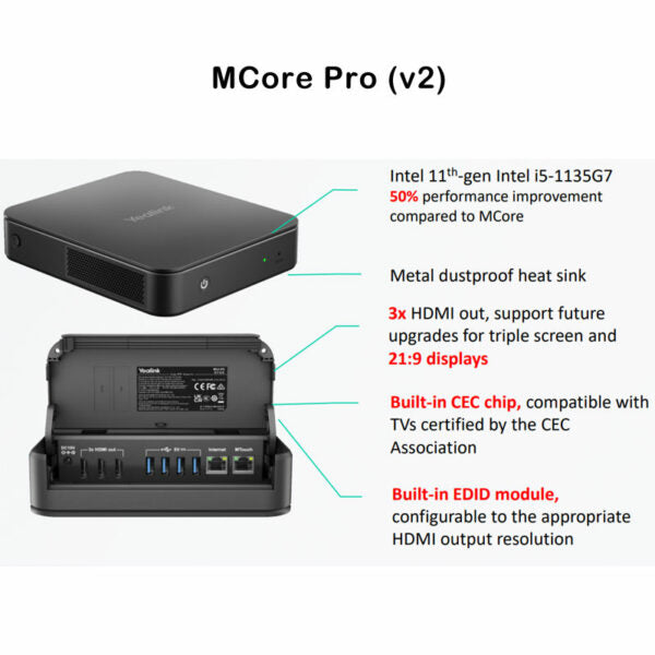 Yealink MCoreKit-C5-MS Native Microsoft Teams Rooms system BaseKit Yealink MCoreKit-C5-MS Native Microsoft Teams Rooms system BaseKit